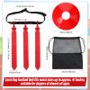 Wettarn 16 Players 10/16 Player Flag Football Belts Adjustable Flag Football Set with Cones Bag for Youth Adults Kids Training Sport (Red,Yellow) view 2