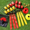 Wettarn 16 Players 10/16 Player Flag Football Belts Adjustable Flag Football Set with Cones Bag for Youth Adults Kids Training Sport (Red,Yellow) view 3