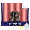 Beach Blanket, Independence Day Boots Stars On Stars And Stripes Freedom Beach Mat 83"x79" Large Picnic Blanket,Sandproof Waterproof Outdoor Beach Blankets for Travel Camping Hiking Beach Vacation view 1