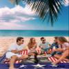 Beach Blanket, Independence Day Boots Stars On Stars And Stripes Freedom Beach Mat 83"x79" Large Picnic Blanket,Sandproof Waterproof Outdoor Beach Blankets for Travel Camping Hiking Beach Vacation view 3