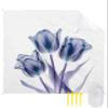 Beach Blanket, Abstract Transparent Flower Tulip Blue Purple Beach Mat 83"x79" Large Picnic Blanket,Sandproof Waterproof Outdoor Beach Blankets for Travel Camping Hiking Beach Vacation view 1