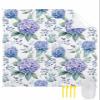 Beach Blanket, Watercolor Hydrangea Spring Summer Flowers Floral Beach Mat 83"x79" Large Picnic Blanket,Sandproof Waterproof Outdoor Beach Blankets for Travel Camping Hiking Beach Vacation view 1