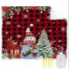 Beach Blanket, Christmas Gnome Xmas Tree Red Black Buffalo Plaid Beach Mat 83"x79" Large Picnic Blanket,Sandproof Waterproof Outdoor Beach Blankets for Travel Camping Hiking Beach Vacation view 1