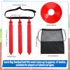Wettarn 16 Players 10/16 Player Flag Football Belts Adjustable Flag Football Set with Cones Bag for Youth Adults Kids Training Sport (Red,Blue) view 2