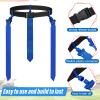 Wettarn 16 Players 10/16 Player Flag Football Belts Adjustable Flag Football Set with Cones Bag for Youth Adults Kids Training Sport (Red,Blue) view 3