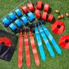 Wettarn 16 Players 10/16 Player Flag Football Belts Adjustable Flag Football Set with Cones Bag for Youth Adults Kids Training Sport (Red,Blue) view 4