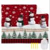 Beach Blanket, Christmas Tres Snowman Snowflake Black and Red Plaid Buffalo Beach Mat 108"x84" Large Picnic Blanket,Sandproof Waterproof Outdoor Beach Blankets for Travel Camping Hiking Beach Vacation view 1