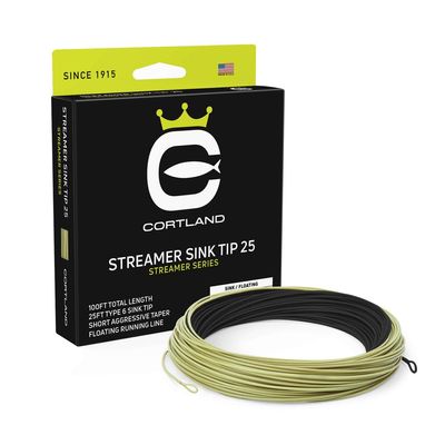 Cortland Streamer Sink Tip 25 Fly Line, Black/Sage 100ft, WFS/F 300