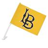 California State University Long Beach Primary Logo Car Truck Flag with Window Clip On Pole Holder - Left Driver Side view 1