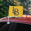 California State University Long Beach Primary Logo Car Truck Flag with Window Clip On Pole Holder - Left Driver Side view 2