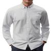 J.VER Men's Cotton Button Down Oxford Shirts Regular Fit Long Sleeve Casual Business Shirt with Pocket Grey Small view 1
