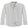 J.VER Men's Cotton Button Down Oxford Shirts Regular Fit Long Sleeve Casual Business Shirt with Pocket Grey Small view 2
