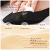 AURUZA No Show Socks Womens Ultra Low Cut Liner Non Slip Socks for Women Footies Invisible Sock for Flat Boat Black and Nude 7.5-9 No Shoes Thin Dress Heel Sock Cotton Nylon No See Ballet Short view 3