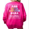 CAOMP Custom Sweatshirt Add Your Own Text Logo Photo Personalized Design Your Own Pullover Front Back Side view 4
