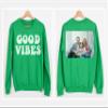 CAOMP Custom Sweatshirt Add Your Own Text Logo Photo Personalized Design Your Own Pullover Front Back Side view 3