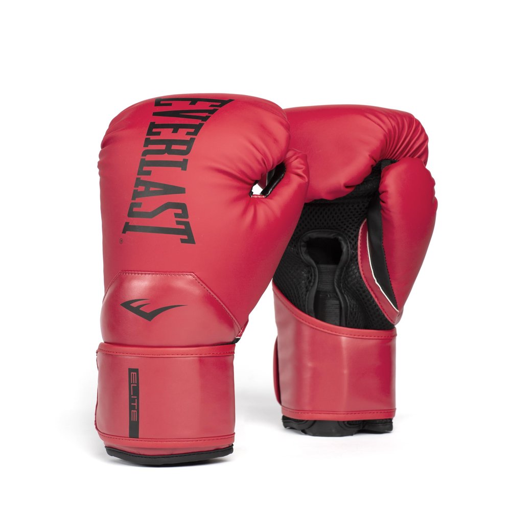 Everlast Elite 2 Boxing Gloves | Pro Training & Heavy Bag Gloves | Men & Women | Ventilated Palm | Multi-Layer Protection | Red, 12 oz