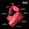 Everlast Elite 2 Boxing Gloves | Pro Training & Heavy Bag Gloves | Men & Women | Ventilated Palm | Multi-Layer Protection | Red, 12 oz view 4