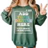CAOMP Custom Sweatshirt Add Your Own Text Logo Photo Personalized Design Your Own Pullover Front Back Side view 1