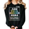 CAOMP Custom Sweatshirt Add Your Own Text Logo Photo Personalized Design Your Own Pullover Front Back Side view 1