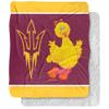 Arizona State x Sesame Street Blanket, 50"x60" Primary Logo & Big Bird Silky Touch Sherpa Back Super Soft Throw Blanket view 1
