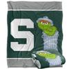 Michigan State University x Sesame Street Blanket, 50"x60" Primary Logo & Oscar The Grouch Silky Touch Super Soft Throw Blanket view 1