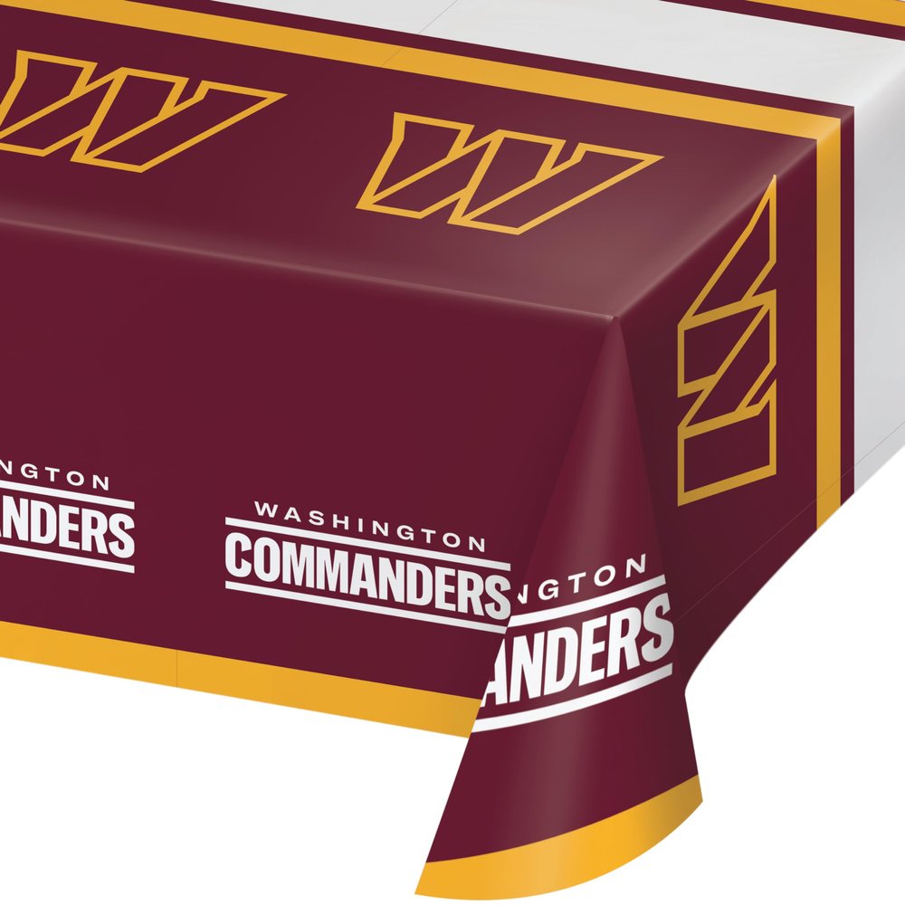Trendware Washington Commanders Plastic Tablecloth, 3 ct