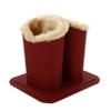 SHOWERORO Compact Eyeglass Holder Stand Plush Lining Double Eyeglass Showcase for Home Office Glasses Storage Holder view 1