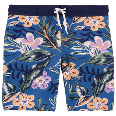 OshKosh B'Gosh Boys' Swim Trunks, Blue Floral, 6