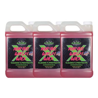 BLACKHAWK PERFORMANCE Boat Wash X Wax - Gently Removes All Dirt & Grime - Non-Yellowing Wax Leaves Shiny Finish While Protecting All Paints & Clear Coats-Marine Safe-Made in USA(64oz,1pk) (64 floz, 2)