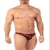 Gary Majdell Sport Mens Unique Print Contour Pouch Thong Swimsuit (Red Hologram, X-Large) view 3