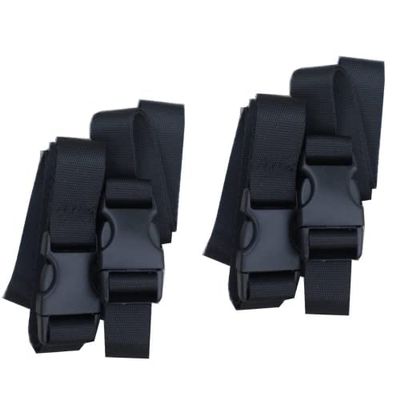 BootYo! PackYo! Utility Straps/Cinch lash Strap with Quick Release Buckle by Mt Sun Gear. Great for Backpacking, air mattresses, Sleeping Bags Black 32 inch (Pair) Pair of 2