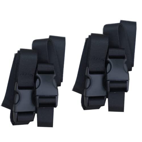 BootYo! PackYo! Utility Straps/Cinch lash Strap with Quick Release Buckle by Mt Sun Gear. Great for Backpacking, air mattresses, Sleeping Bags Black 32 inch (Pair) Pair of 2