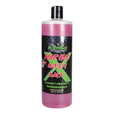 Blackhawk Performance Boat Wash X Wax - Gently Removes All Dirt & Grime - Non-Yellowing Wax Leaves Shiny Finish While Protecting All Paints & Clear Coats - Marine Safe - Made in USA(32oz) (32 floz, 3)