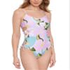 Salt + Cove Women's Lovely Lilies Lace-Up Swimsuit Multi Medium view 1