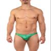 Gary Majdell Sport Mens Print Contour Pouch Greek Bikini Swimsuit (Emerald Hologram, X-Large) view 1
