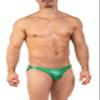 Gary Majdell Sport Mens Print Contour Pouch Greek Bikini Swimsuit (Emerald Hologram, X-Large) view 3