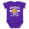 Los Angeles Retro Team Kid's Bodysuit for Basketball Fans (Purple, 12M) view 1