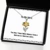 Inspire Wife Gifts, The Only Thing More Badass Than a Writer is a Writer's, Cool Birthday Sunflower Pendant Necklace from Wife, Funny Sunflower Pendant Necklace Gift Ideas, Creative Sunflower Pendant view 1