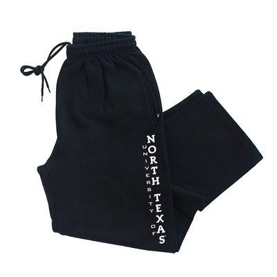 CornBorn North Texas Mean Green Apparel Big and Tall - Premium Fleece Sweatpants Vert University of North Texas - Black - 4X