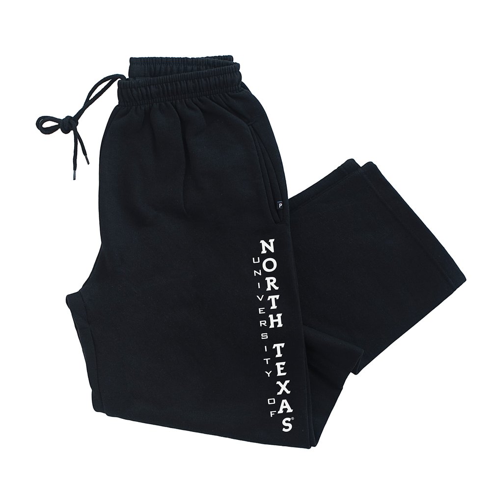 CornBorn North Texas Mean Green Apparel Big and Tall - Premium Fleece Sweatpants Vert University of North Texas - Black - 4X