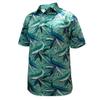Monterey Club Men's Kingston Print Texture Polo Shirt #3501 (Turquoise/White, Medium) view 1