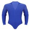 iiniim Men's Shiny Rhinestone Deep V Neck Latin Tango Dance Shirt Leotard Ballroom Dance Costume Royal_Blue#3 X-Large view 4