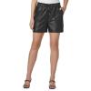 K. Jordan Faux Leather Short, 3X, Black view 1