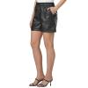 K. Jordan Faux Leather Short, 3X, Black view 2