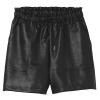 K. Jordan Faux Leather Short, 3X, Black view 4