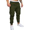GOKKILRW Mens Outdoor Hiking Cargo Pants Slim Fit Tapered Athletic Jogger Stretch Lightweight Casual Work Cycling Pants Chino(Army Green,XX-Large) view 1