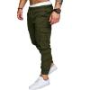 GOKKILRW Mens Outdoor Hiking Cargo Pants Slim Fit Tapered Athletic Jogger Stretch Lightweight Casual Work Cycling Pants Chino(Army Green,XX-Large) view 2