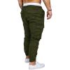 GOKKILRW Mens Outdoor Hiking Cargo Pants Slim Fit Tapered Athletic Jogger Stretch Lightweight Casual Work Cycling Pants Chino(Army Green,XX-Large) view 3