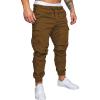 GOKKILRW Mens Outdoor Hiking Cargo Pants Slim Fit Tapered Athletic Jogger Stretch Lightweight Casual Work Cycling Pants Chino(Brown,XX-Large) view 1
