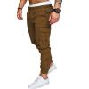 GOKKILRW Mens Outdoor Hiking Cargo Pants Slim Fit Tapered Athletic Jogger Stretch Lightweight Casual Work Cycling Pants Chino(Brown,XX-Large) view 2